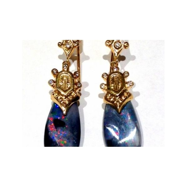 KARAT GOLD/PLATINUM GEMSTONE EARRINGS Valentine's Fine Jewelry Dallas, PA