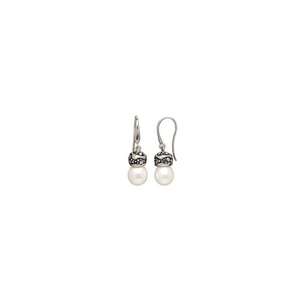 STERLING/GOLD COMBO PEARL EARRINGS Valentine's Fine Jewelry Dallas, PA