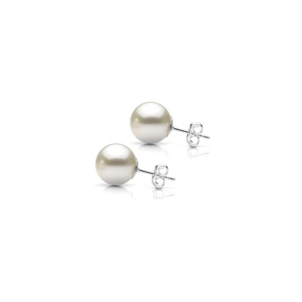 STERLING/GOLD COMBO PEARL EARRINGS Valentine's Fine Jewelry Dallas, PA