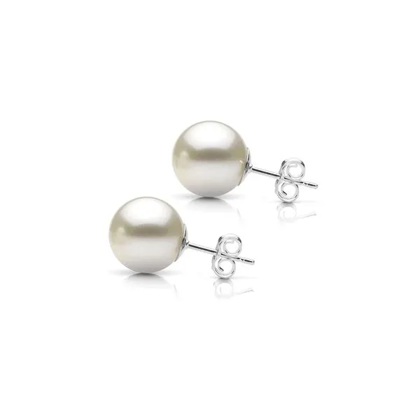 STERLING/GOLD COMBO PEARL EARRINGS Valentine's Fine Jewelry Dallas, PA