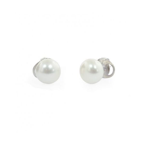 STERLING/GOLD COMBO PEARL EARRINGS Valentine's Fine Jewelry Dallas, PA