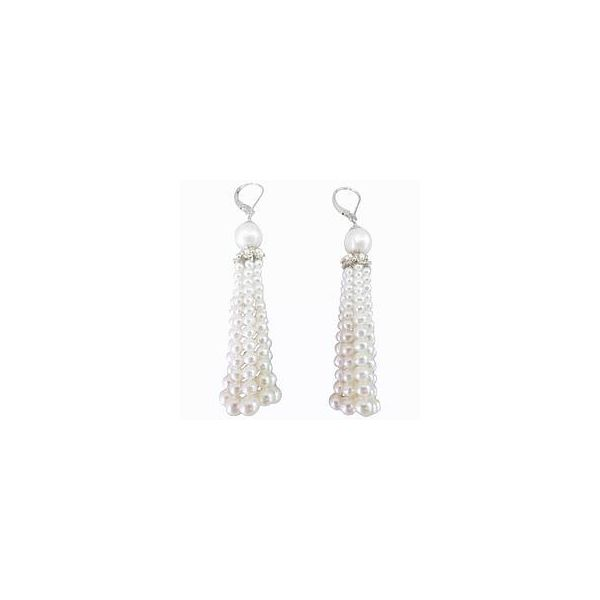 PEARL EARRINGS/SILVER/SILVER&GOLDCOMBO Valentine's Fine Jewelry Dallas, PA