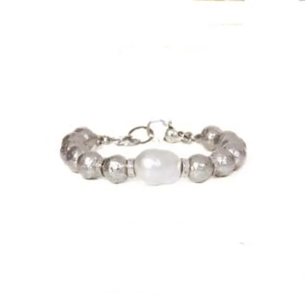 STERLING SILVER/PEARL BRACELET Valentine's Fine Jewelry Dallas, PA