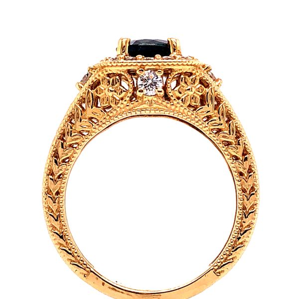 Van Adam's Creation 14K Yellow Gold Blue Sapphire Engagement Ring Image 2 Van Adams Jewelers Snellville, GA