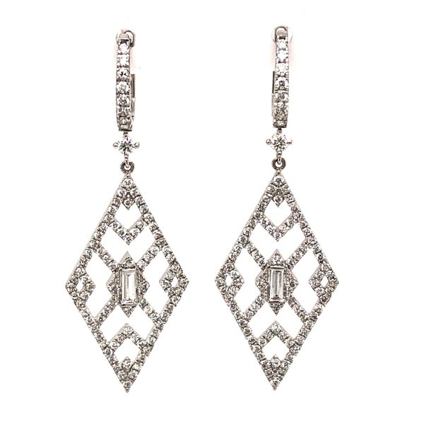 Van Adam's Collection 14K White Gold Diamond Earrings Van Adams Jewelers Snellville, GA