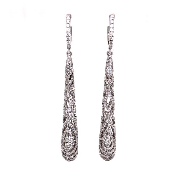 14K White Gold Diamond Fashion Earrings Van Adams Jewelers Snellville, GA