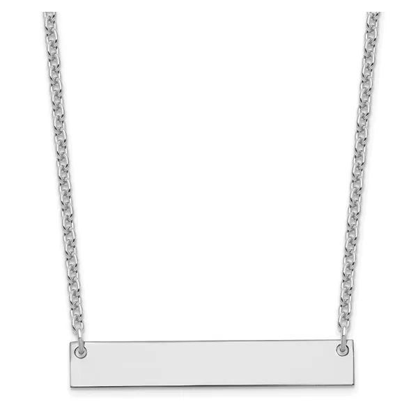 SS Medium Polished Black Bar Necklace Vaughan's Jewelry Edenton, NC