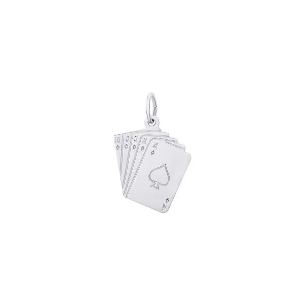 SS Royal Flush Cards Charm Vaughan's Jewelry Edenton, NC