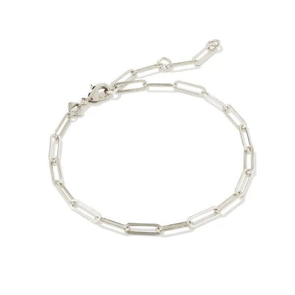 Courtney Paperclip Bracelet - Rhodium Vaughan's Jewelry Edenton, NC