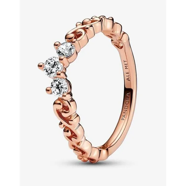 9, RGP Regal Swirl Tiara Ring, Clear CZ Vaughan's Jewelry Edenton, NC