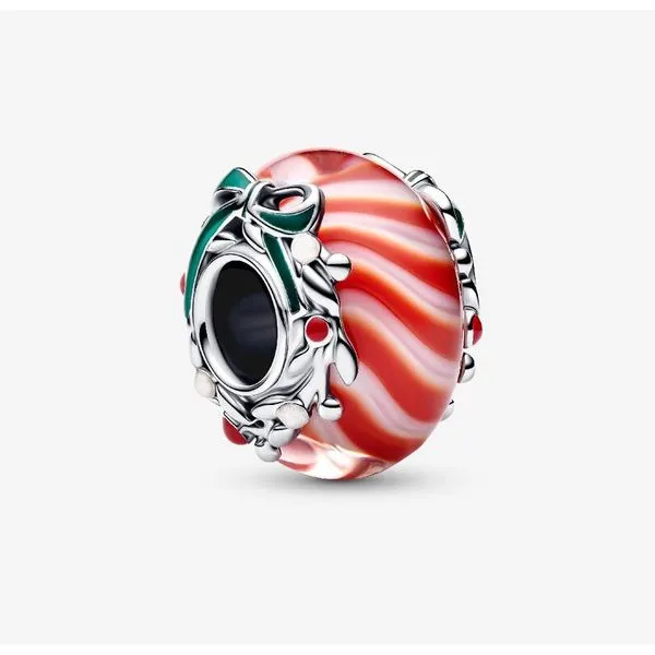 Candy Cane Murano Glass Charm Vaughan's Jewelry Edenton, NC