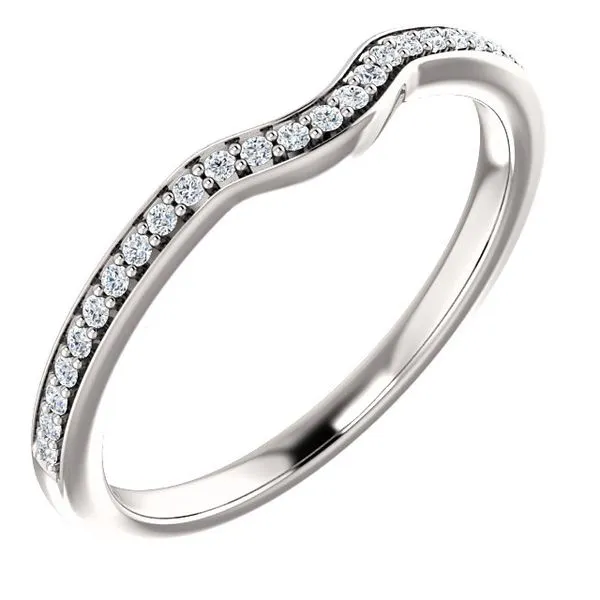 14k WG 0.125CT Contoured Diamond Wedding Band Vaughan's Jewelry Edenton, NC