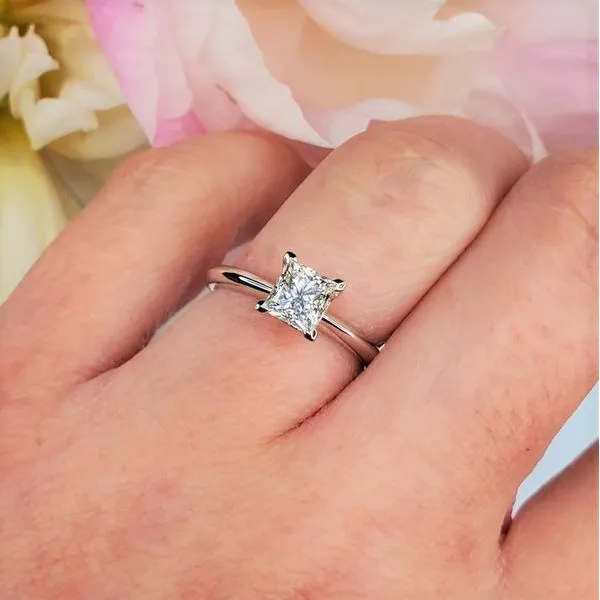 1.07ct Princess Cut Maple Leaf Canadian Diamond Ring Image 3 Victoria Jewellers REGINA, SK