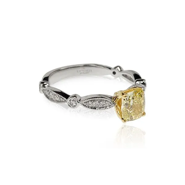 Maple Leaf Canadian Natural Fancy Yellow Diamond Engagement Ring Image 2 Victoria Jewellers REGINA, SK