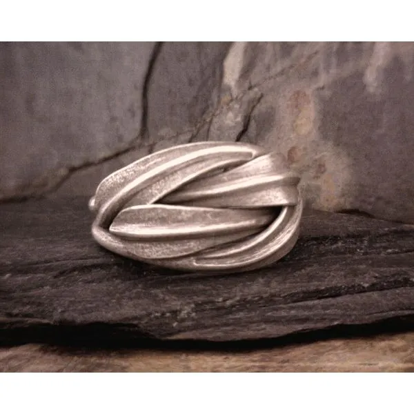 Sterling Overlay Leaf Ring Vulcan's Forge LLC KANSAS CITY, MO