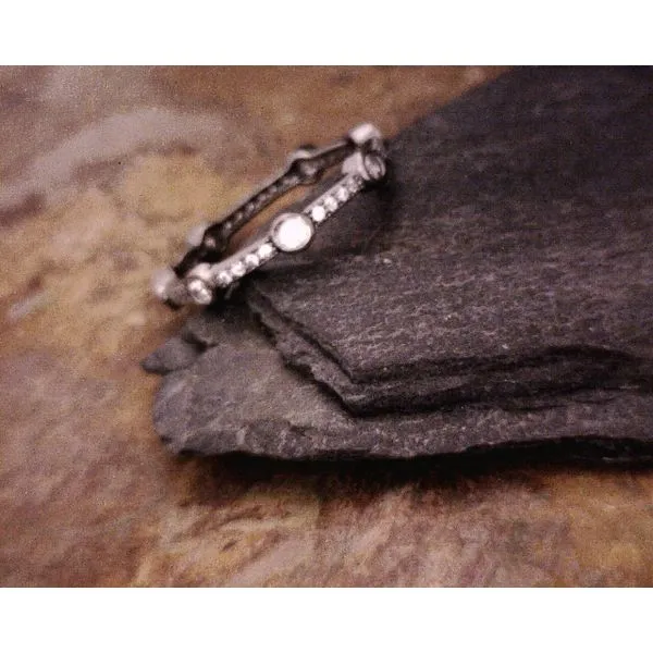 Sterling Black Rhodium & CZ Eternity Band Vulcan's Forge LLC KANSAS CITY, MO