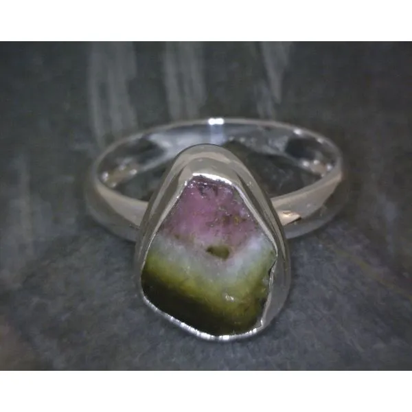 Ss Watermelon Tourmaline Ring Vulcan's Forge LLC KANSAS CITY, MO