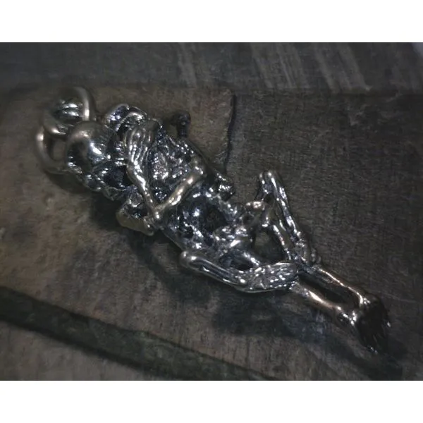 SS Skeleton Embrace Pendant Image 2 Vulcan's Forge LLC KANSAS CITY, MO