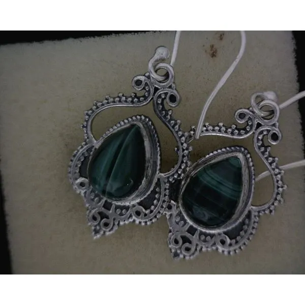 silver earrings with stones Vulcan's Forge LLC KANSAS CITY, MO