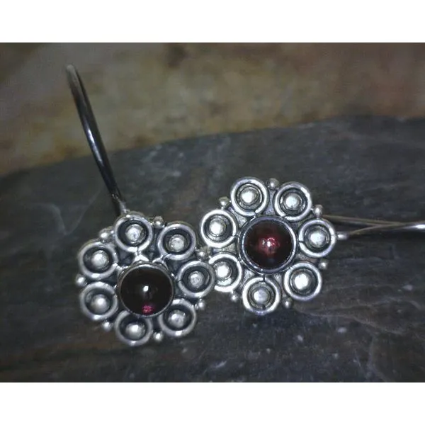 silver earrings with stones Vulcan's Forge LLC KANSAS CITY, MO