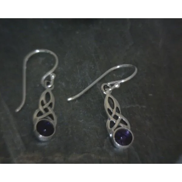 silver earrings with stones Vulcan's Forge LLC KANSAS CITY, MO