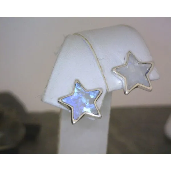 silver earrings with stones Vulcan's Forge LLC KANSAS CITY, MO