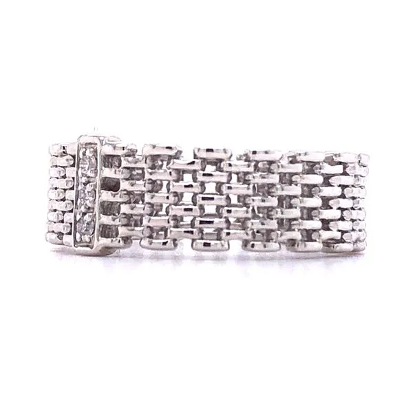 Sterling Silver Diamond Accent Woven Ring Image 3 Your Jewelry Box Altoona, PA