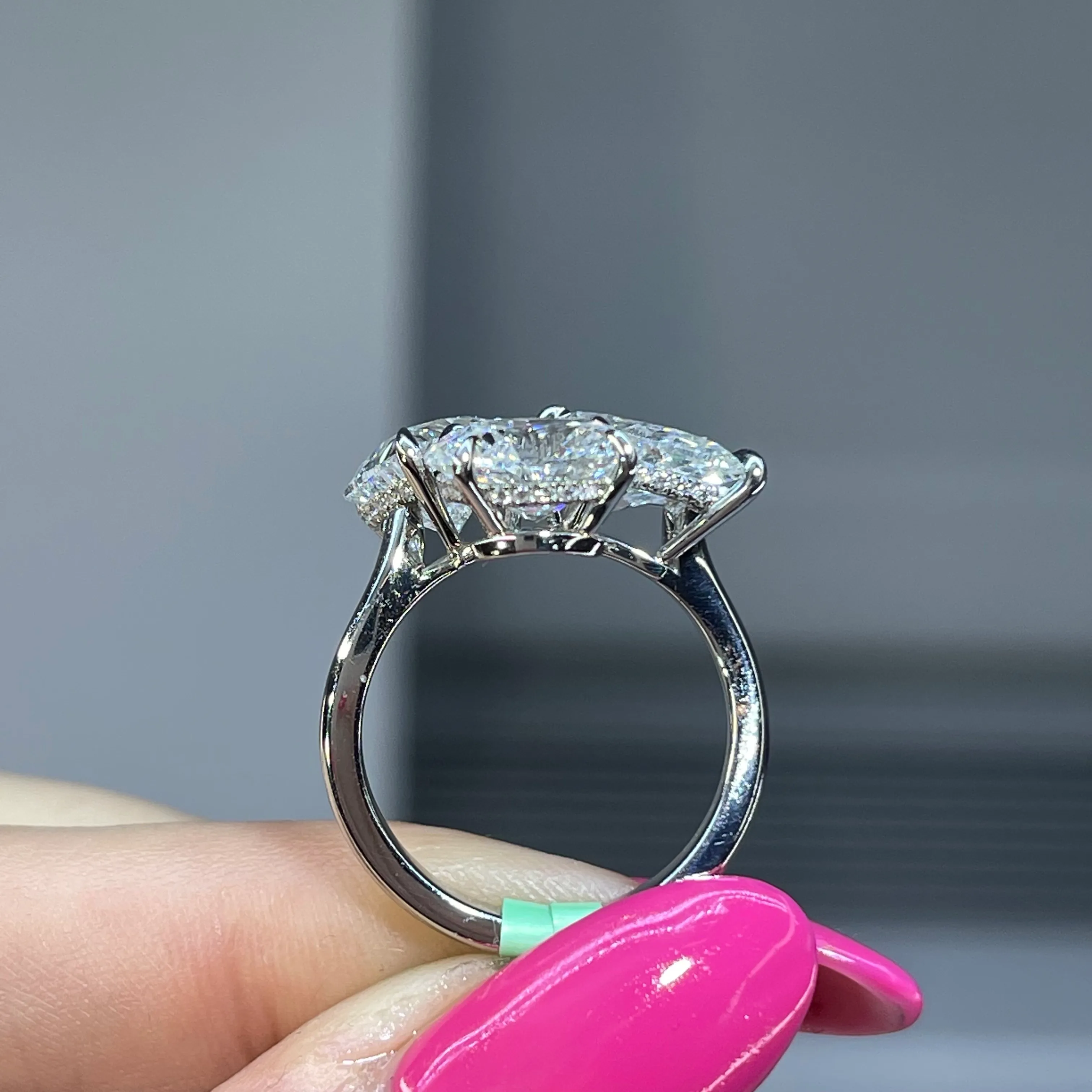 6.11ct Trilogy Engagement Ring Image 2 Forever Diamonds New York, NY