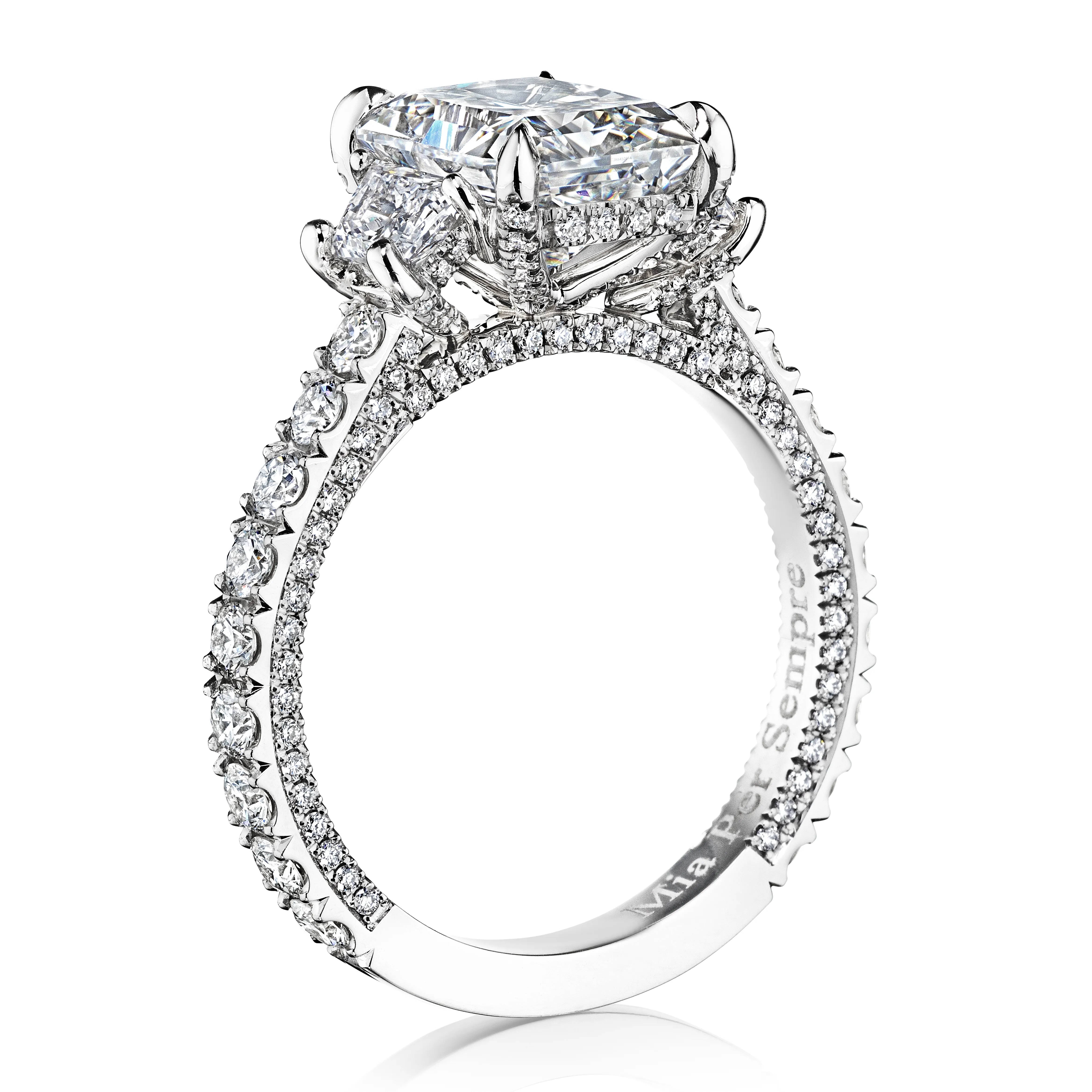 Jade 3 Stone Image 2 Forever Diamonds New York, NY