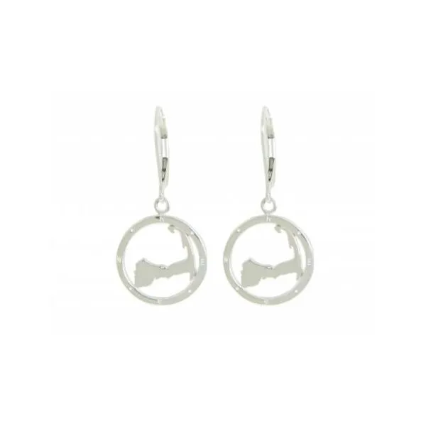 Cape Compass Silver Earrings Stephen Gallant Jewelers Orleans, MA
