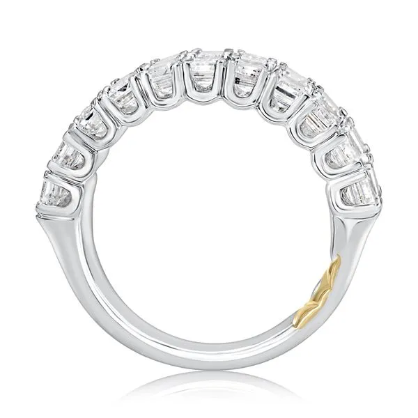 Sparkling Double Row Halfway Emerald Diamond Band Image 3 Baxter's Fine Jewelry Warwick, RI