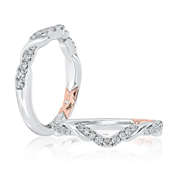 Curved Alternating Row Diamond Wedding Band Baxter's Fine Jewelry Warwick, RI