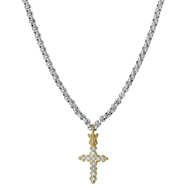 VAHAN - 14K Gold and Sterling Silver Diamond Necklace Quenan's Fine Jewelers Georgetown, TX