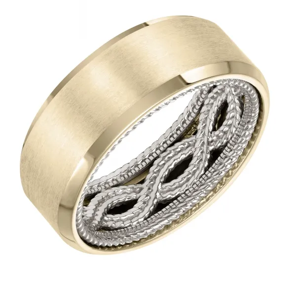 18K Yellow/White Gold Wedding Band Ambassador Diamond Jewelers Tucson, AZ