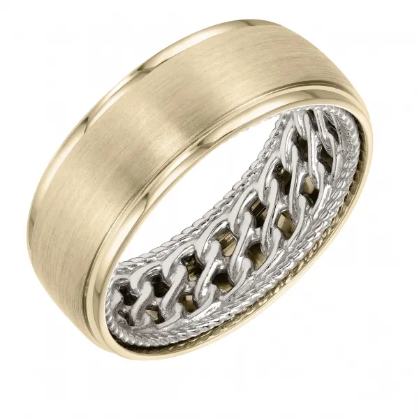 18K Yellow/White Gold Wedding Band Ambassador Diamond Jewelers Tucson, AZ