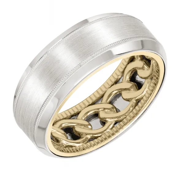 14K White/Yellow Gold Wedding Band Ambassador Diamond Jewelers Tucson, AZ