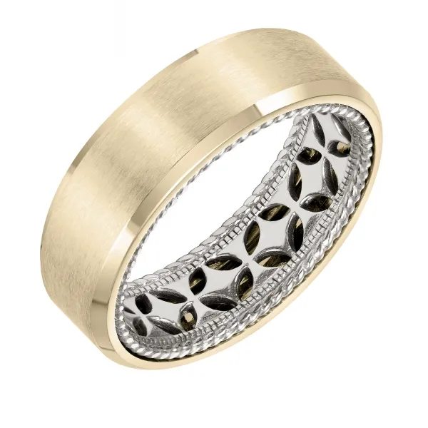 18K Yellow/White Gold Wedding Band Ambassador Diamond Jewelers Tucson, AZ