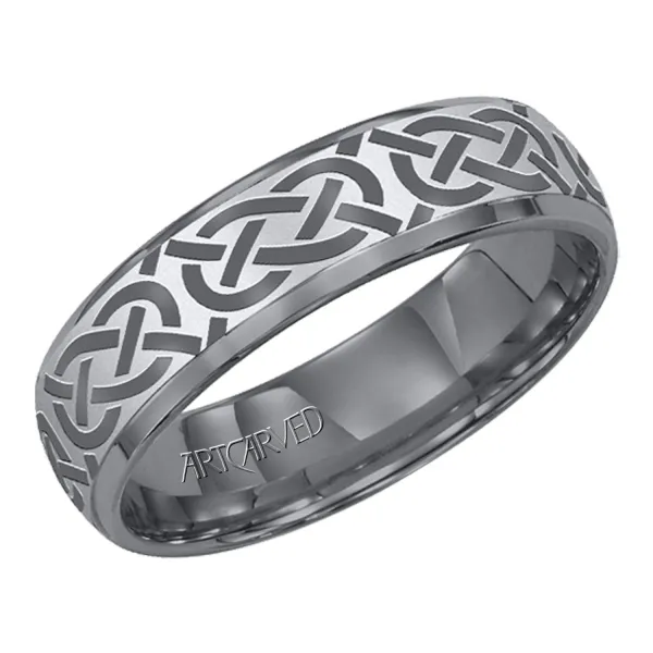 Gray Tungsten Carbide Wedding Band Ambassador Diamond Jewelers Tucson, AZ
