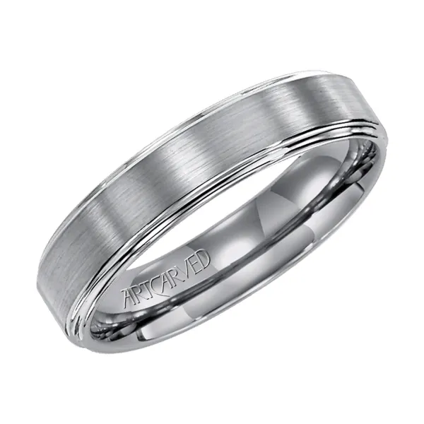 Gray Tungsten Carbide Wedding Band Ambassador Diamond Jewelers Tucson, AZ