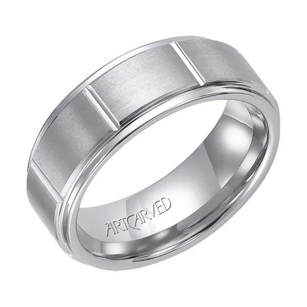 Gray Tungsten Carbide Wedding Band Ambassador Diamond Jewelers Tucson, AZ