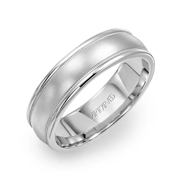 18K White Gold Wedding Band Ambassador Diamond Jewelers Tucson, AZ