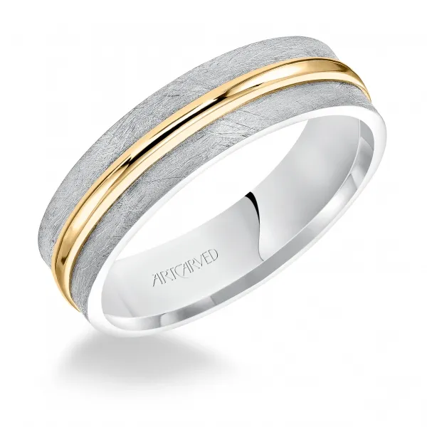 14K White/Yellow Gold Wedding Band Ambassador Diamond Jewelers Tucson, AZ