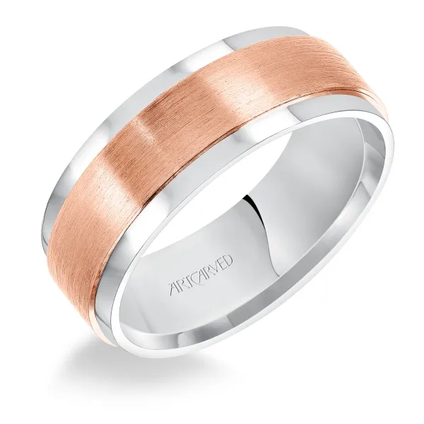 14K White/Rose Gold Wedding Band Ambassador Diamond Jewelers Tucson, AZ