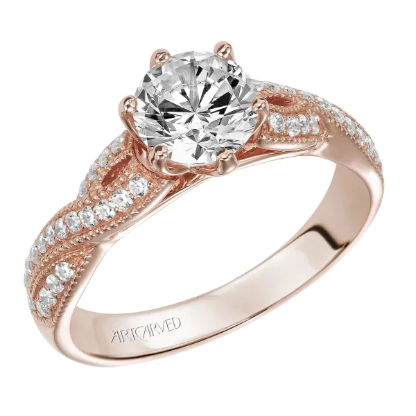 14K Rose Gold Engagement Ring Ambassador Diamond Jewelers Tucson, AZ