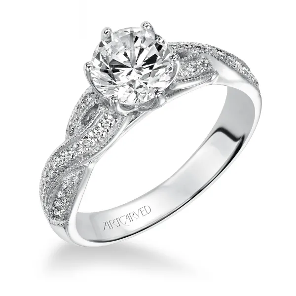 14K White Gold Engagement Ring Ambassador Diamond Jewelers Tucson, AZ