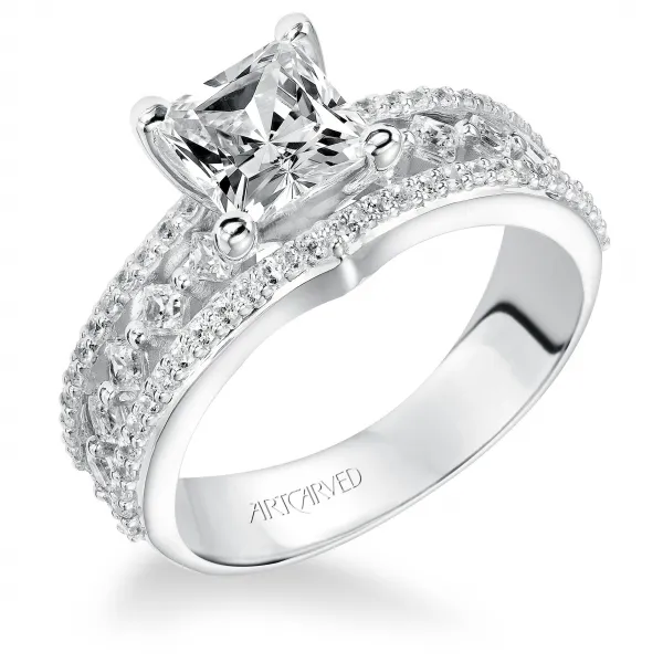 14K White Gold Engagement Ring Ambassador Diamond Jewelers Tucson, AZ