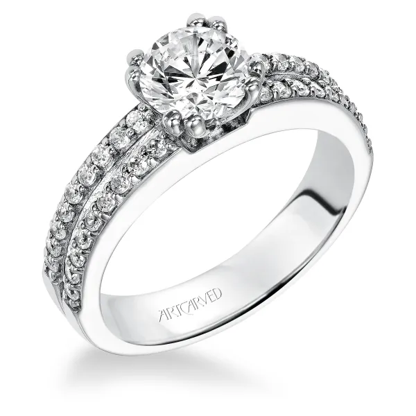 14K White Gold Engagement Ring Ambassador Diamond Jewelers Tucson, AZ
