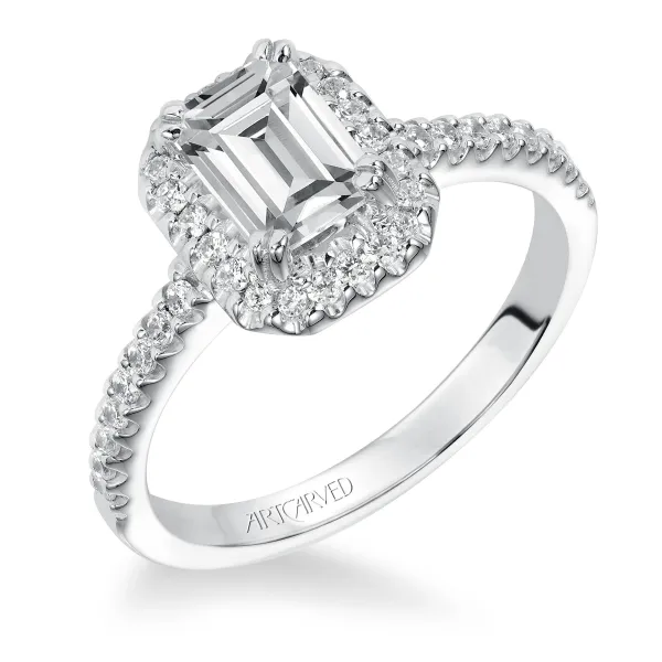 14K White Gold Engagement Ring Ambassador Diamond Jewelers Tucson, AZ