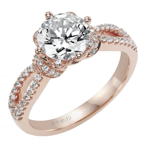 14K Rose Gold Engagement Ring Ambassador Diamond Jewelers Tucson, AZ