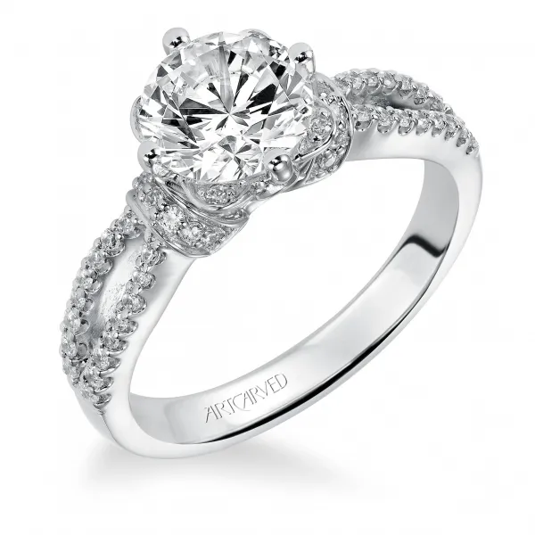 14K White Gold Engagement Ring Ambassador Diamond Jewelers Tucson, AZ